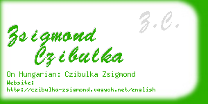 zsigmond czibulka business card